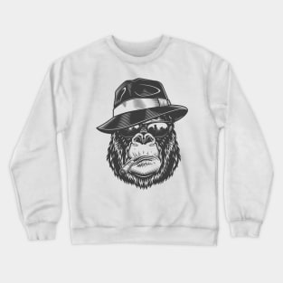 Smoking Gorilla with Hat Crewneck Sweatshirt